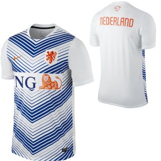 NIKE Mens Netherlands Squad Pre Match Short Sleeve Soccer Jersey   Size