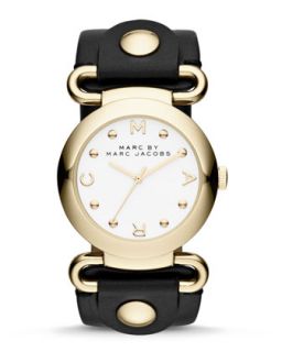 Molly Analog Watch, Yellow Golden/Black   MARC by Marc Jacobs   Black