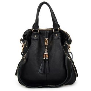 Violett   BIANCA (black) Leather Shoulder Handbag Shoes