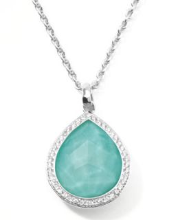 Stella Teardrop Pendant Necklace in Turquoise Doublet with Diamonds   Ippolita  