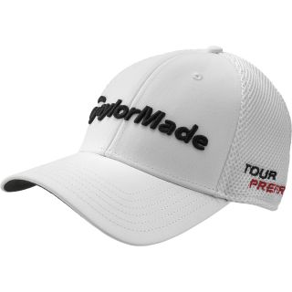 TAYLORMADE Mens Cage Stretch Fit Golf Cap   Size L/xl, White