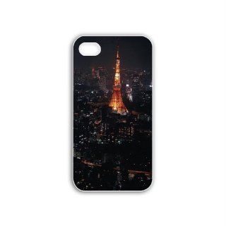 Diy Iphone 4/4S Travel Series tokyo by night wide Travel World Black Case of Family Cellphone Shell For Girls Cell Phones & Accessories