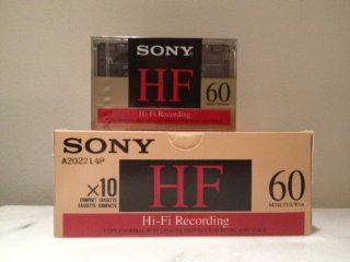 Sony C60 HF Hi Fi Recording Blank Audio Cassettes   Case of 100 Electronics