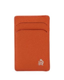 Mens Bourdon Leather Card Case, Orange   Alfred Dunhill   Red