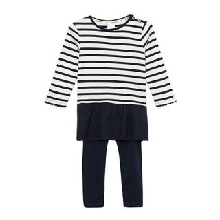 J by Jasper Conran Designer babies navy striped tunic and leggings