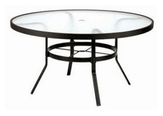 Winston Round Obscure Glass Top Dining Table   Patio Tables