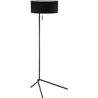 Adesso 6191 01 Twixt Floor Lamp, 1 x 100 W, Metal With Black Matte