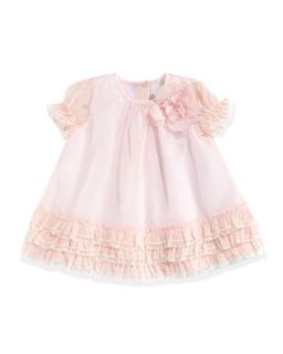 Silk/Cotton Ruffle Dress, Pink, 3 12 Months   Ralph Lauren Childrenswear   Pink