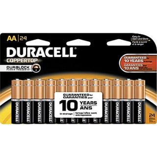 Duracell Coppertop AA Alkaline Batteries, 24/Pack