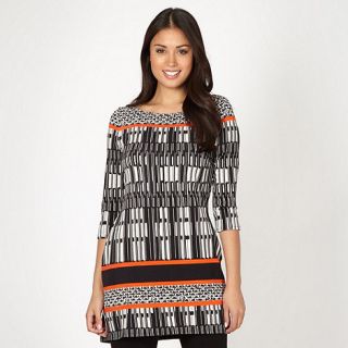 The Collection Black mixed geometric print tunic
