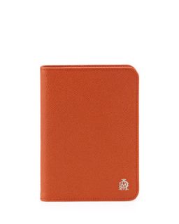 Mens Bourdon Leather Passport Holder, Orange   Alfred Dunhill   Red