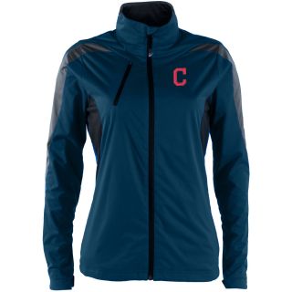 Antigua Cleveland Indians Womens Discover Pullover   Size Large, Nav/smk (ANT