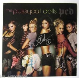 The Pussycat Dolls REAL hand SIGNED 2005 promo poster flat all 6 #1 Sherzinger Entertainment Collectibles