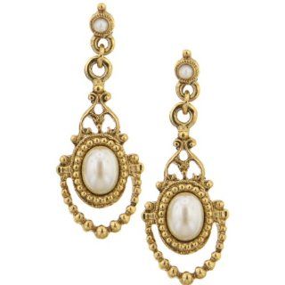 1928 Jewelry Her Majesties Vintage Pearl Earrings Jewelry