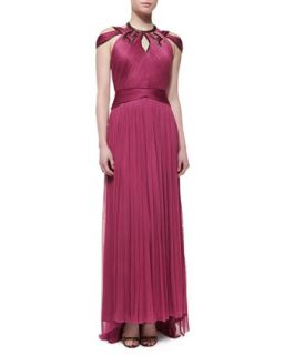Womens Matilda Pleated Tulle Gown   Catherine Deane   Sangria (6)