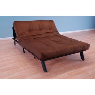 Christopher Knight Home Elroy Frame/black Finish/suede Chocolate Futon