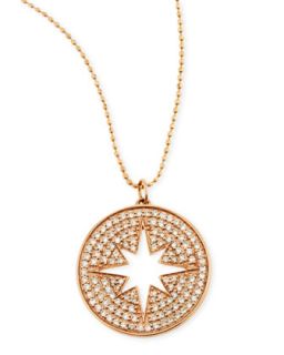 14k Rose Gold Diamond Starburst Medallion Necklace   Sydney Evan   Gold (14k )