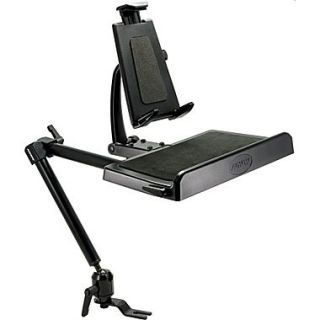 Arkon Universal Tablet and Keyboard Holder Combo Mount with 22 Heavy Duty Seat Rail Mounting Pedestal, Black