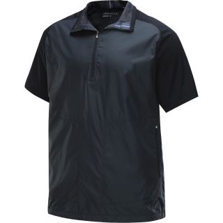 NIKE Mens 1/2 Zip Short Sleeve Golf Wind Top   Size Xl, Black/black
