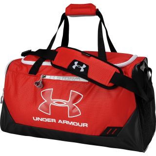 UNDER ARMOUR Hustle Duffle   Small   Size Small, Red/black