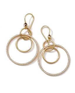 18K Gold Stardust Diamond Multi Circle Earrings (0.75ctw)   Ippolita   Gold
