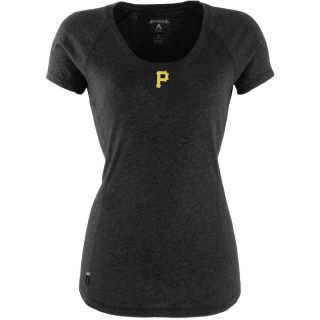 Antigua Pittsburgh Pirates Womens Pep Shirt   Size Large, Black/heather (ANT