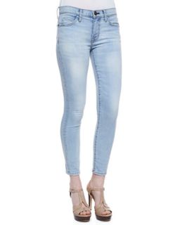 Womens Stiletto Faded Skinny Jeans, Clear Water   Current/Elliott   Clear