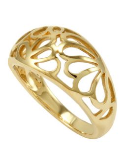 18k Gold Petal Filigree Ring, 11mm   Lagos   Gold (7)