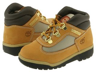 Timberland Kids Field Boot Leather Fabric Core Boys Shoes (Tan)