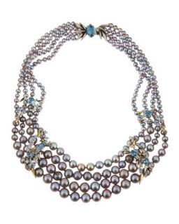 Midnight Marquise Pearl Necklace   Alexis Bittar Fine   Multi colors