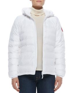Womens Camp Hooded Puffer Jacket, White   Canada Goose   White (MEDIUM)