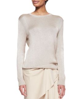 Womens Silk Cashmere Ballet Sweater   Ralph Lauren Collection   Fawn (SMALL)