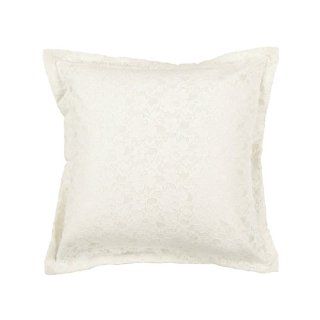18" Winter White Modern Chic Lace Decorative Throw Pillow  