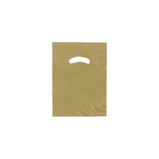 Shamrock 9 x 12 Low Density Single Layer Kidney Die Cut Handle Bags, Gold