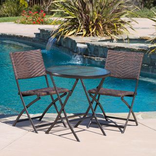 El Paso Outdoor 3 piece Multibrown Folding Set