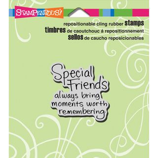 Stampendous Cling Rubber Stamp 3.5inx4in Sheet special Friends