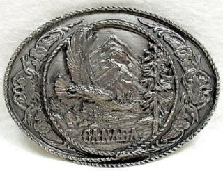 Canada Scenic Non Color Pewter Belt Buckle Clothing