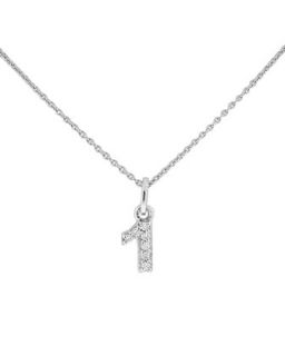 Diamond Number Necklace, 1   KC Designs   White