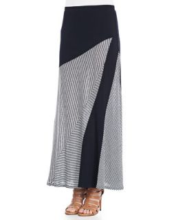 Womens Striped A Line Maxi Skirt   Isda & Co   Indigo (X LARGE (14))
