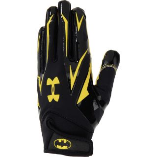 UNDER ARMOUR Boys Alter Ego Batman F4 Football Gloves   Size L, Black