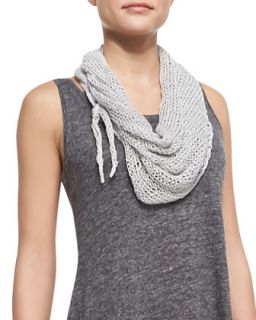 Hand Knit Cord Scarf   Eileen Fisher   Pearl (ONE SIZE)