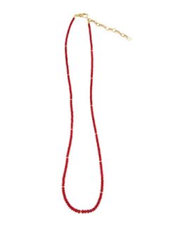 18k Ruby Bead Necklace, 24L   Lagos   (18k )