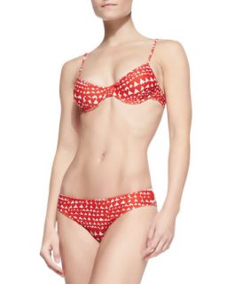 Womens Heart Print Bikini Top & Bottom   Stella McCartney   Red/White (38)