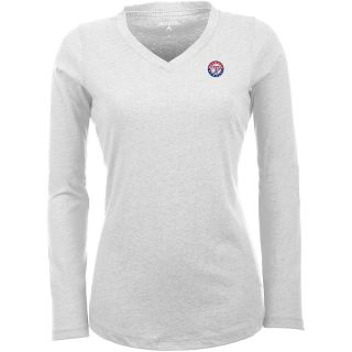 Antigua Texas Rangers Womens Flip Long Sleeve V neck T Shirt   Size XL/Extra