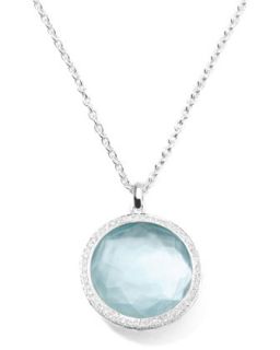 Stella Large Lollipop Necklace in Blue Topaz & Diamonds 16 18   Ippolita  