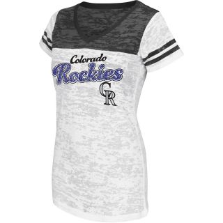 G III Womens Colorado Rockies The Coop Tri Blend V Neck Short Sleeve T Shirt  