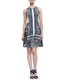 Womens Etched Marble Print Jersey Sleeveless Dress   Clover Canyon  