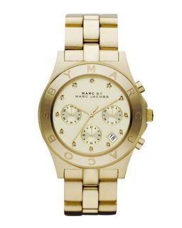 Blade Yellow Golden Chronograph Watch   MARC by Marc Jacobs   Gold