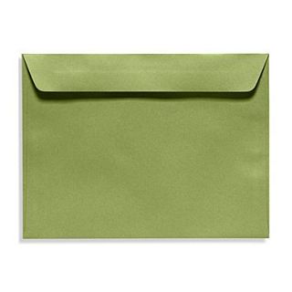 LUX 9 x 12 Booklet Envelopes, Avocado Green, 50/Pack