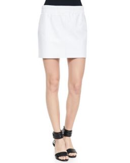 Womens Interception Leather Skirt   Bailey 44   White (2)